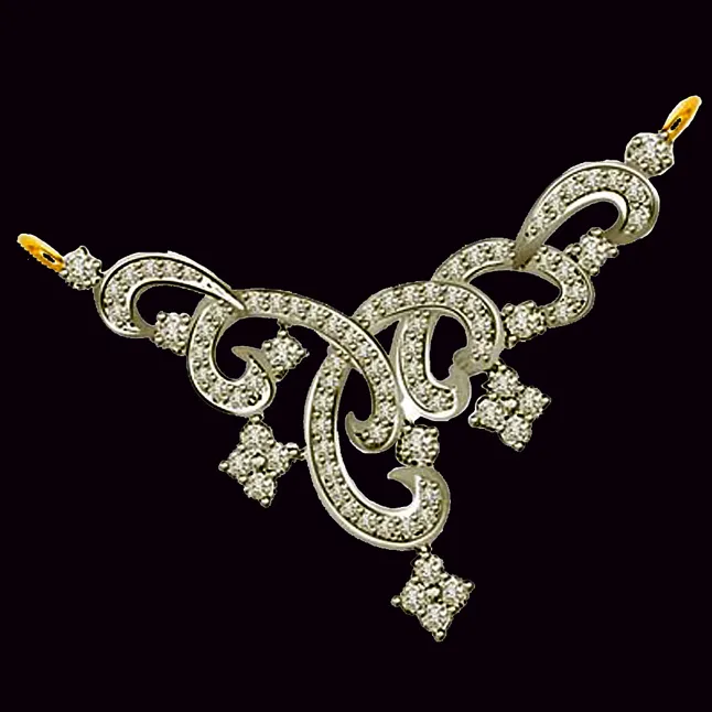 Bunch of Lover Stars 1.20cts Designer Diamond Necklace Pendant (DN165)