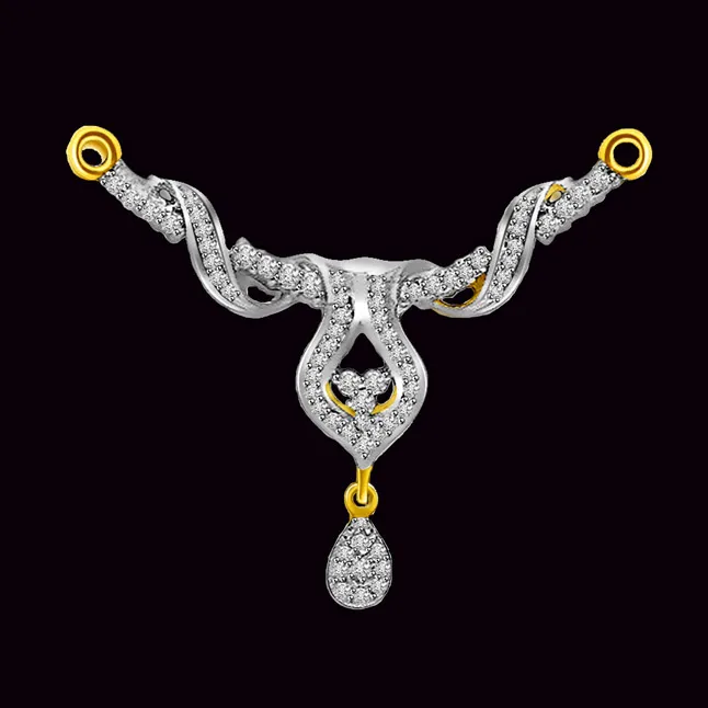 Glittrings Bliss 0.70 cts Two Tone Diamond Necklace Pendants
