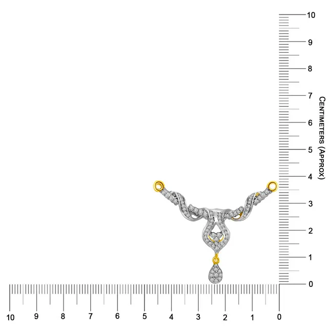 Glittrings Bliss 0.70 cts Two Tone Diamond Necklace Pendants