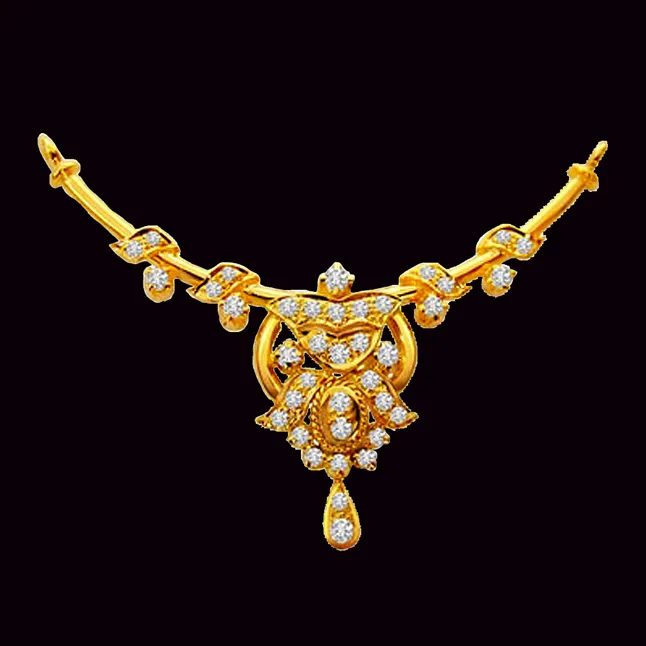 Begining of Life with a Star 0.54 cts Diamond Necklace Pendant (DN18)