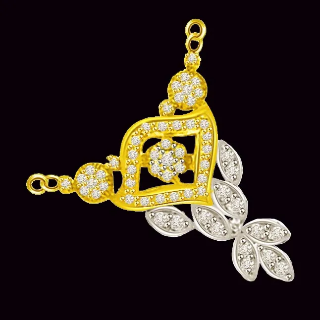 Dream of Fairy Two Tone 0.64cts VS Diamond Mangalsutra Pendant (DN181)