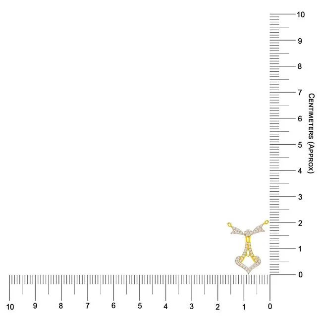 Two Tone Anchor Diamond & Glitterings Gold Pendants -Designer Pendants