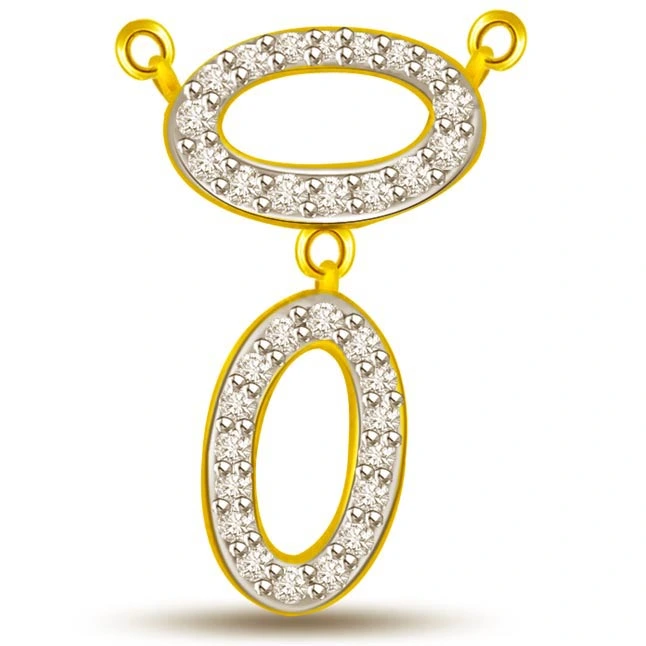 The Power Of Love Two Tone Diamond & Gold Pendants -Teenage