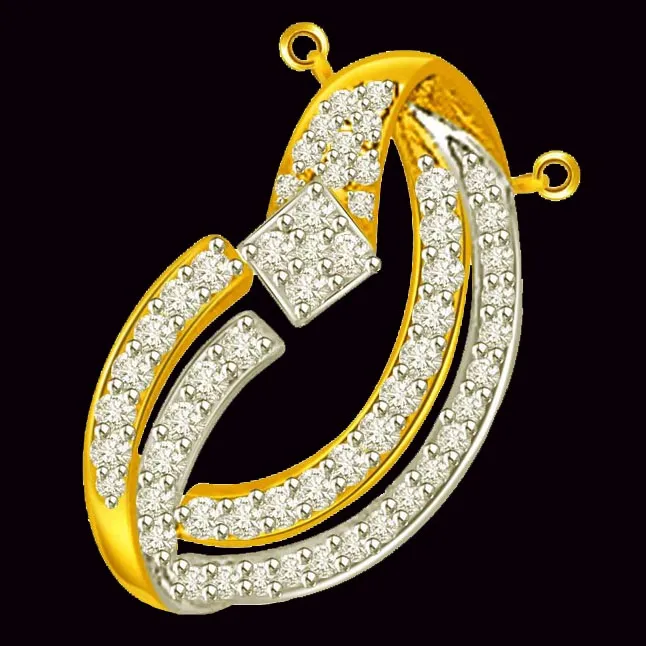 The Garden of Eden 0.65ct Circle Of Life Diamond & Gold Pendants -Designer Pendants