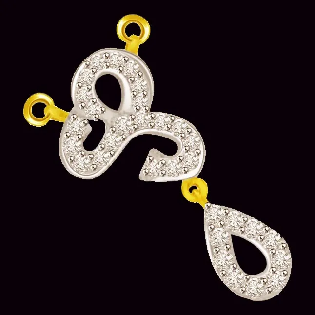 Circle Of Love Two Tone Diamond & Gold Pendant (DN203)