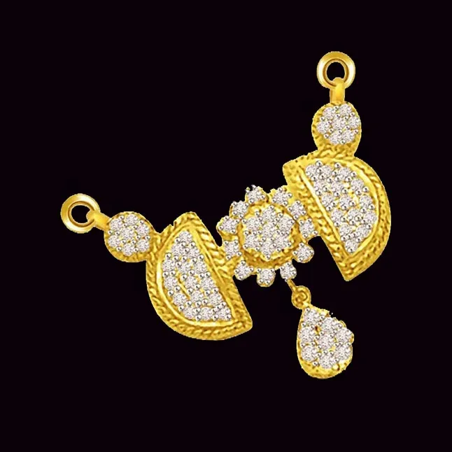 Meaning Of Love & Marriage Diamond Mangalsutra Pendant (DN205)