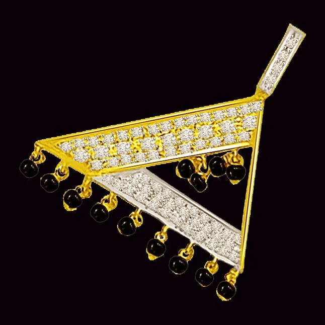 Symbol Of Energy Diamond Mangalsutra Pendant (DN208)