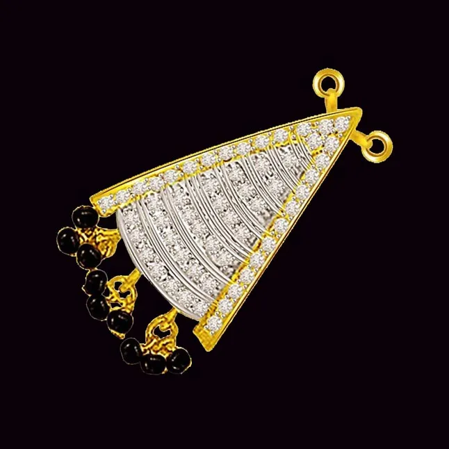 Female Divinity Diamond & Gold Mangalsutra Pendant (DN209)