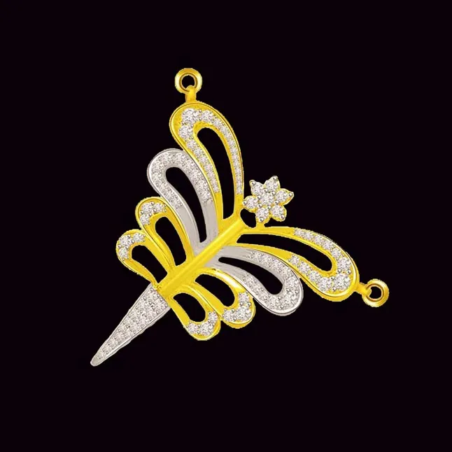 Elegant Love Charm Diamond & Gold Pendants