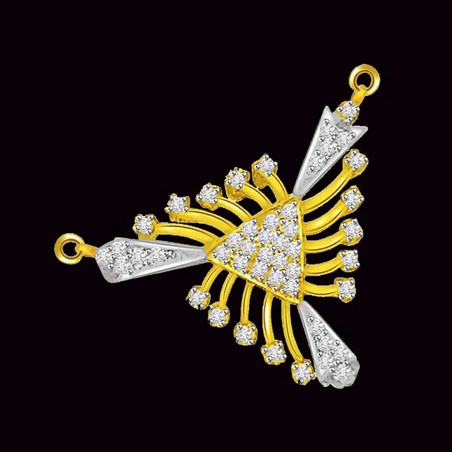 Sparkle Of Life Two Tone Diamond & Gold Pendant (DN223)