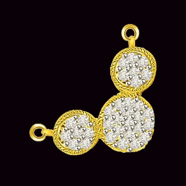 Eternal Love In Gold & Diamond Mangalsutra Pendant (DN227)