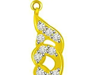 Life Is Beautiful Yellow Gold Diamond Pendants Necklaces
