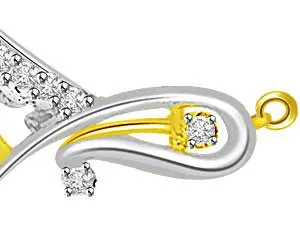 Hearts In Spiral Diamond & Gold Designor Pendants