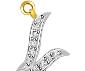 Wings Of Fire Diamond & Gold Leaf Pendants