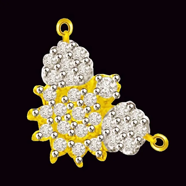 Fragrance Of Flower Diamond & Gold Pendant For Her (DN274)