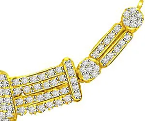 1.50ct Two Tone Diamond Necklace Pendants For My Love -Diamond Necklace