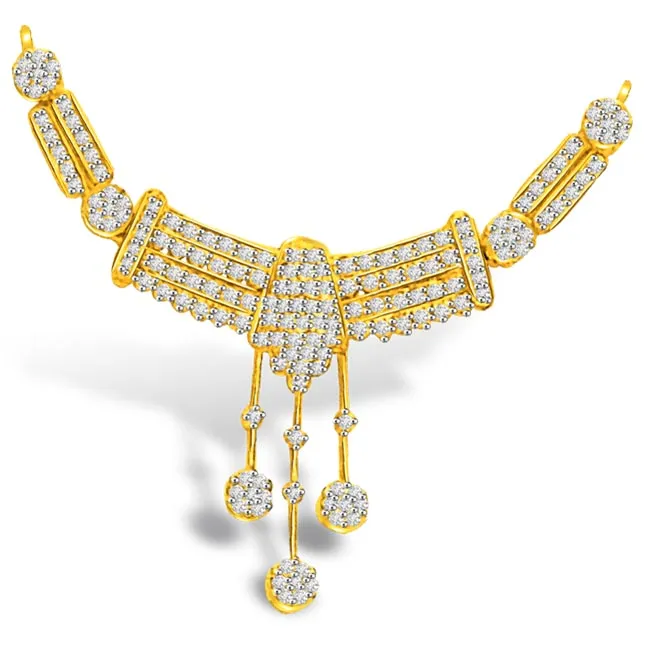 1.50ct Two Tone Diamond Necklace Pendants For My Love -Diamond Necklace