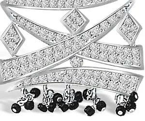 Stars & Strips 14k Mangalsutra Pendants With Black Beads