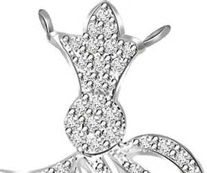 I Am Complet With You White Gold Diamond Pendants -White Gold