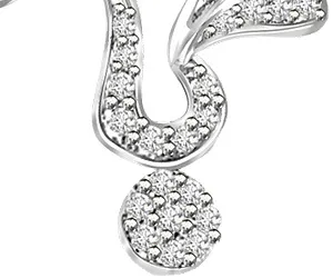 Magic of waves Beautiful Diamond Neckalce Pendants in 14kt White Gold Necklaces