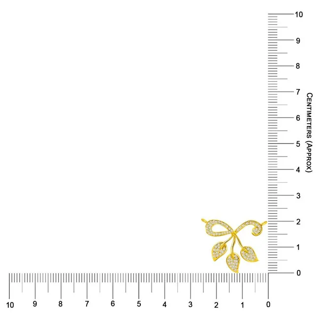 Celebrate Life’s Beauty: I Love My Life Gold & Diamond 3 Leaves Pendant (DN300)