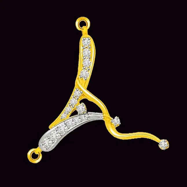 Inseparable Lovers, Two Tone Diamond Pendant (DN305)