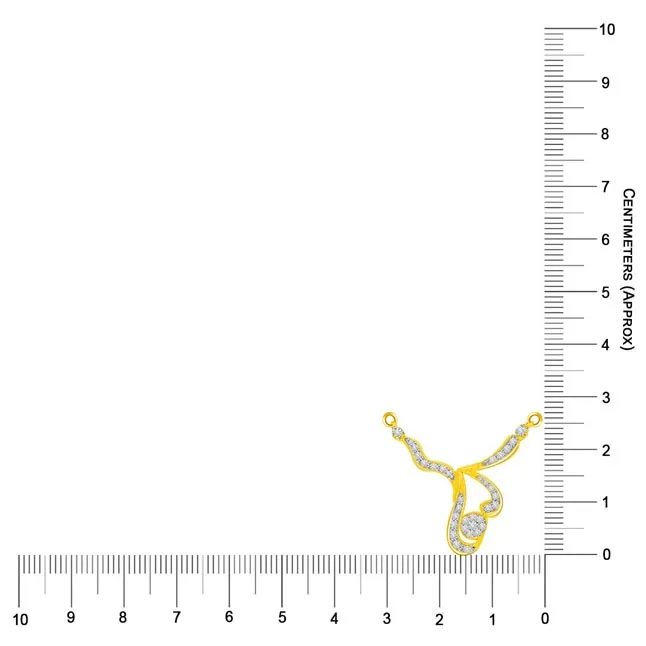 0.32cts Yellow Gold Fashionable Diamond Pendant (DN311)