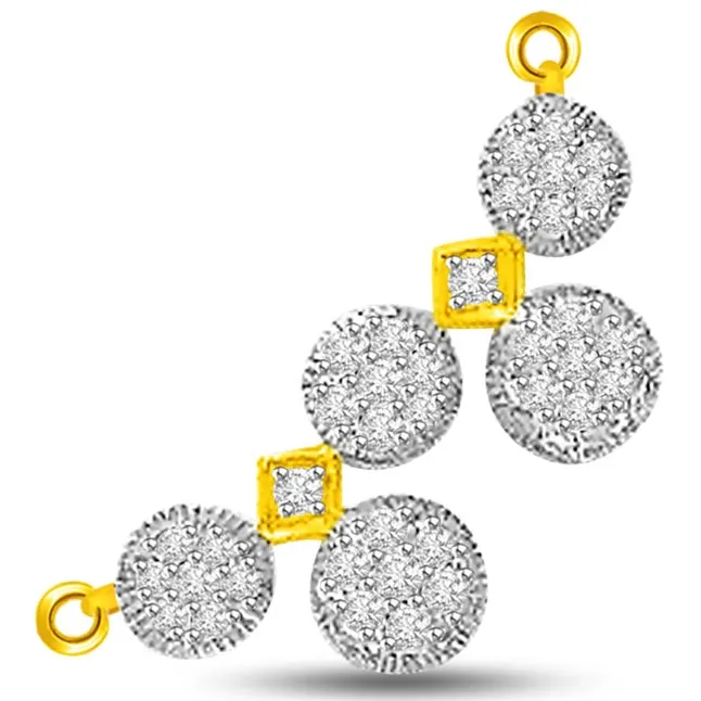 1.21ct White Clean Diamond Mangalsutra Pendants For Her