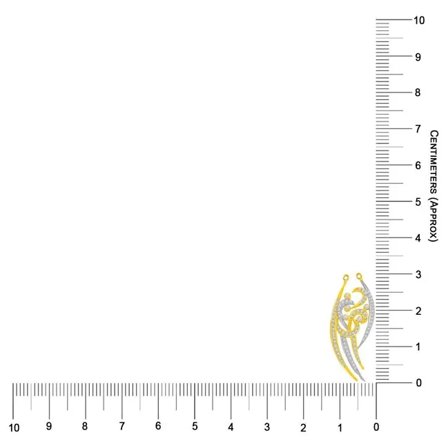 Spiraling Strips Two Tone Fancy Diamond Pendants