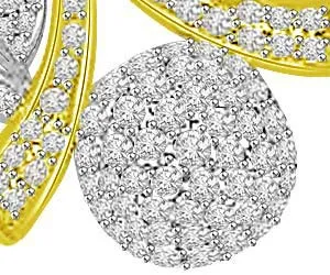 1.50ct Bow & Flower Chic Diamond Pendants Necklace