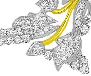 0.44ct Diamond Leafs Stylish Necklace Pendants