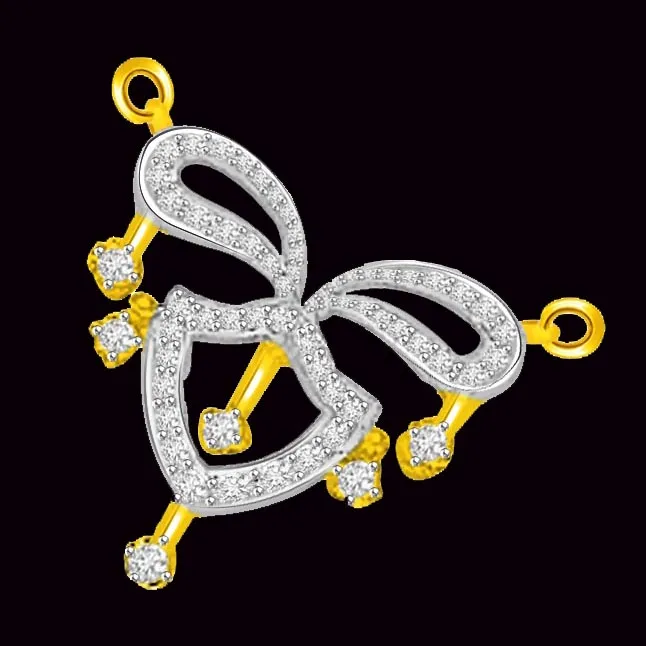 Beloved 0.69cts Two Tone Diamond Necklace Pendant (DN325)