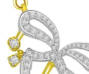 Beloved 0.69ct Two Tone Diamond Necklace Pendants