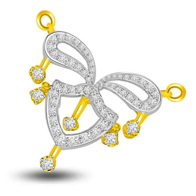 Beloved 0.69ct Two Tone Diamond Necklace Pendants