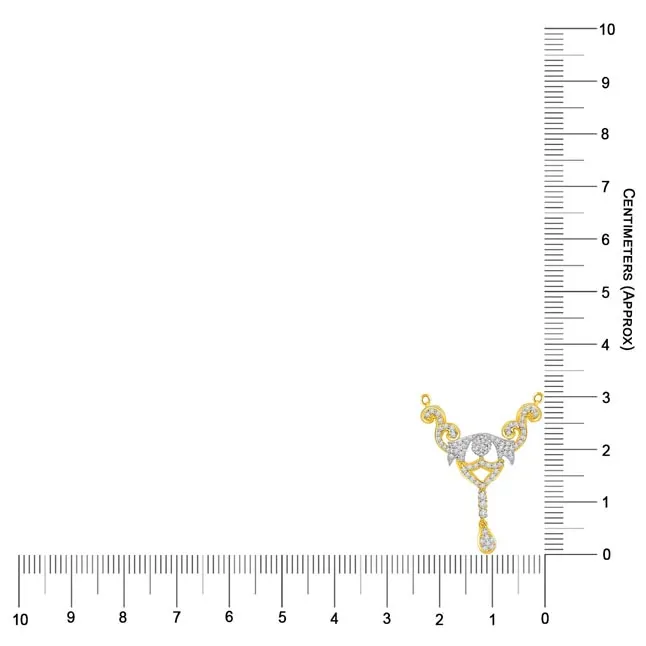 Love Of My Life 0.89ct Two Tone Diamond Pendants