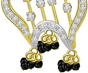 Very Playful 0.52ct Diamond Mangalsutra Pendants For Her