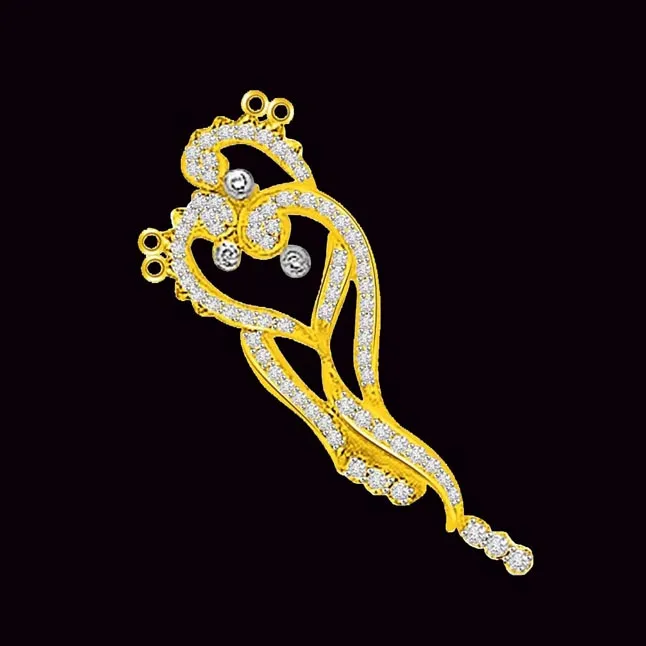 Sleeping Beauty 0.89cts Diamond Pendant (DN358)