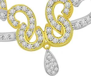 1.01ct Diamond Butterfly Pendants Necklace For Her