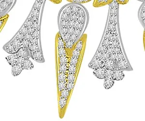 Fleur -De -Lis 1.44ct Diamond Necklace Pendants For My Love