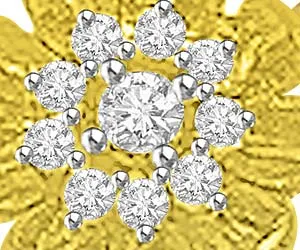 Flower Of Life 0.26ct Designer Diamond Pendants -Flower Shape Pendants