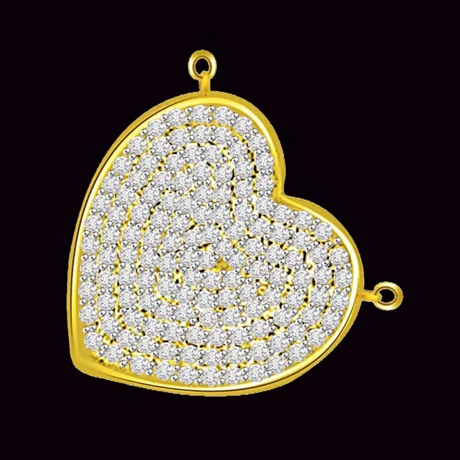 My Heart Is Filled With Love & Diamond Pendant (DN388)