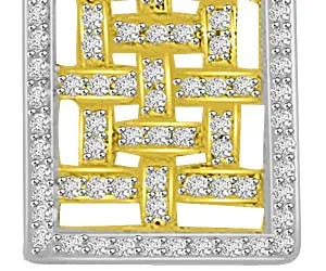 Diamond Weave Patterned Beautiful Pendants In Gold