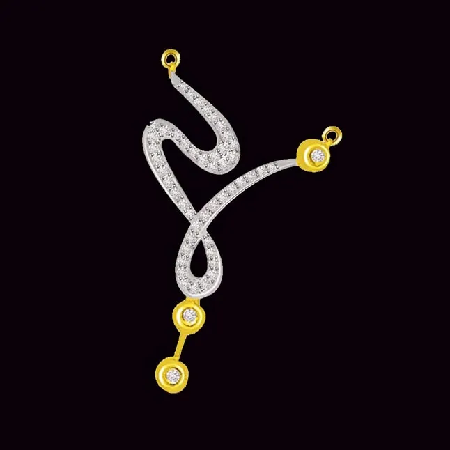 Dancing Love 0.23ct Fancy Diamond Pendants -Designer Pendants