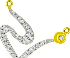 Dancing Love 0.23ct Fancy Diamond Pendants -Designer Pendants