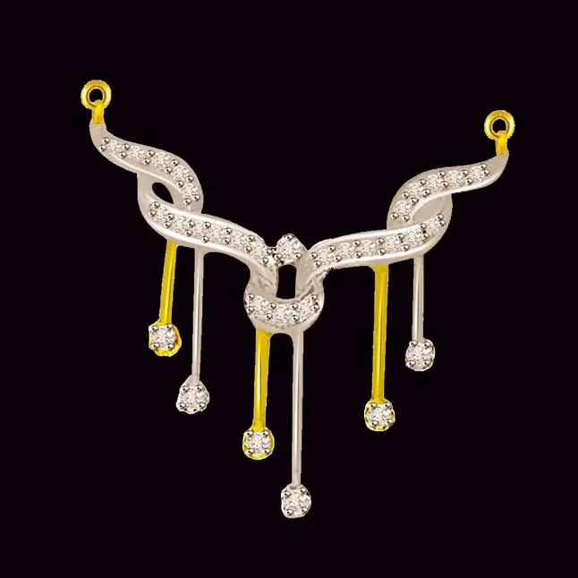 Sky & Falling Stars Diamond Necklace Pendant (DN408)