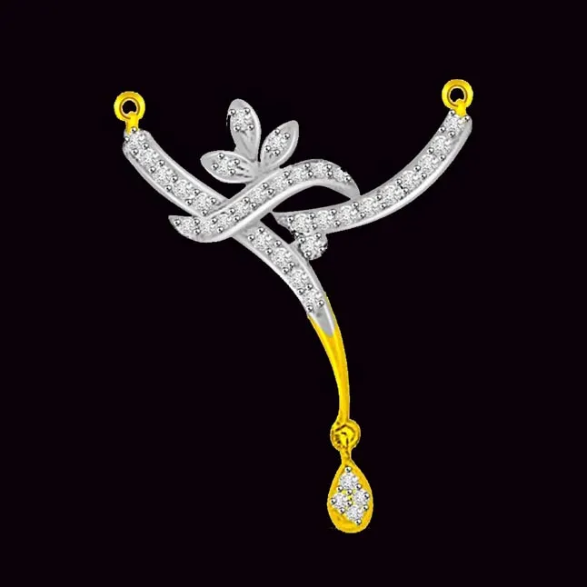 Waterfall Design 0.30cts Diamond Necklace Pendant (DN409)