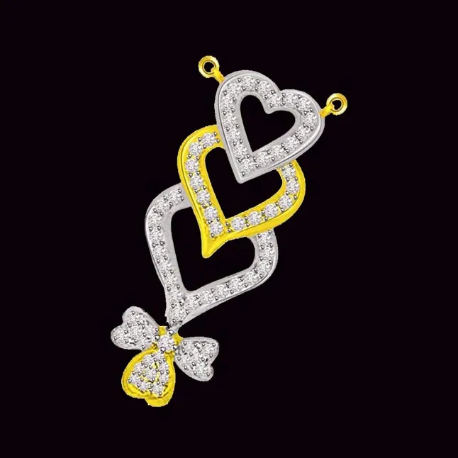 Hearts On Fire Two Tone Diamond Pendant (DN418)