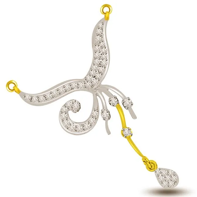 Wings Of Love & Dew Drop Diamond Necklace Pendants