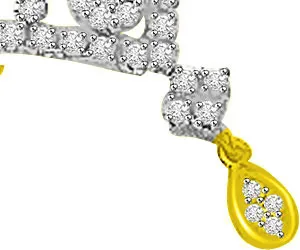 0.50ct Two Tone Fanciful Diamond Necklace Pendants