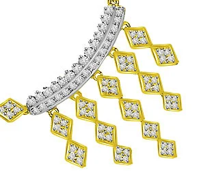 1.69ct Very Very Chic Gold & Diamond Necklace Pendants -Diamond Necklace